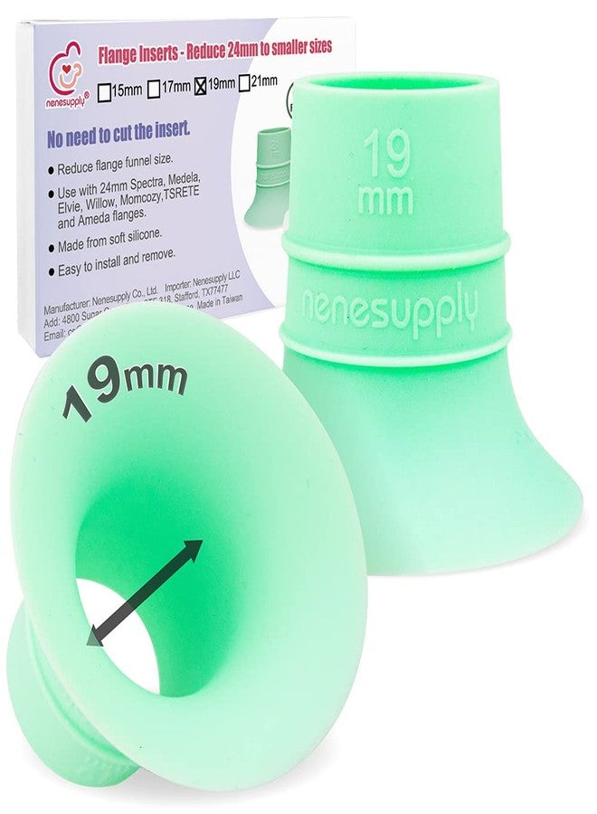 نينس سابلاي حشوات شفة Nenesupply من الجيل الثاني مقاس 19 مم، متوافقة مع شفة 24 مم لأجهزة Elvie Stride Spectra Momcozy Willow، تُقلل المقاس من 24 مم إلى 19 مم. ليست قطع غيار أصلية لمضخات Elvie. - Image 1